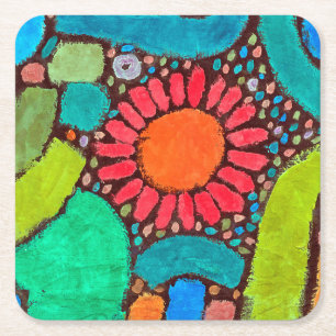 Blume im Tal, Klee Rechteckiger Pappuntersetzer