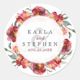 Blume im Tiefgarten Kranz Runder Aufkleber