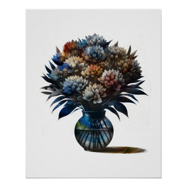 Blume im Vase Poster (Vorderseite)
