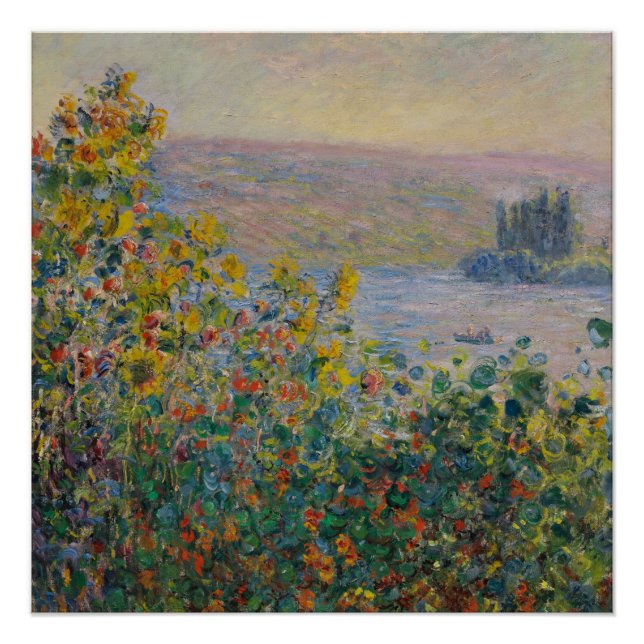 Blume im Vétheuil - Claude Monet Poster (Vorderseite)