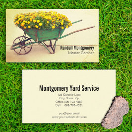 Blume im Vintagen  Gardner-Beruf Visitenkarte