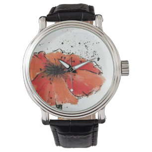 Blume im Vollblut Armbanduhr