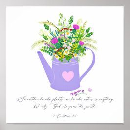 Blume im Wasser kann Gott geben das Wachstum Poster