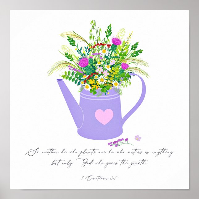 Blume im Wasser kann Gott geben das Wachstum Poster (Vorne)