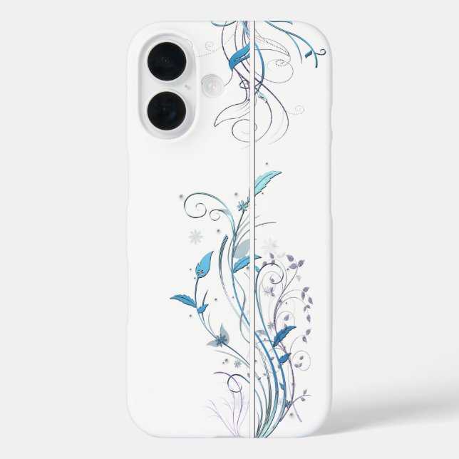 Blume im Weinreb Blau Case-Mate iPhone Hülle (Rückseite)