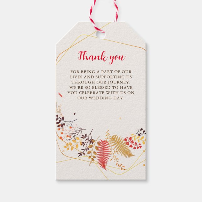 Blume im Wildwald Fern Mushrooms Foliage Geschenkanhänger (Vorderseite)