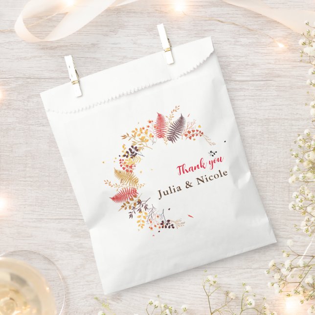 Blume im Wildwald Fern Mushrooms Foliage Geschenktütchen (Ausgeschnitten)