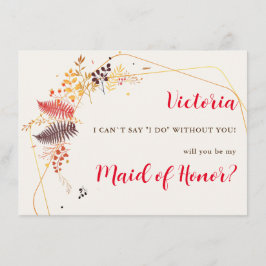 Blume im Wildwald Fern Mushrooms Foliage Menükarte