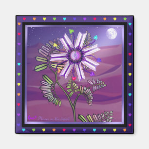 Blume im Wüstenmagnet Magnet