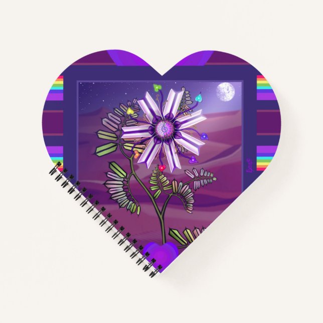 Blume im WüstenNotebook Notizbuch (Vorderseite)