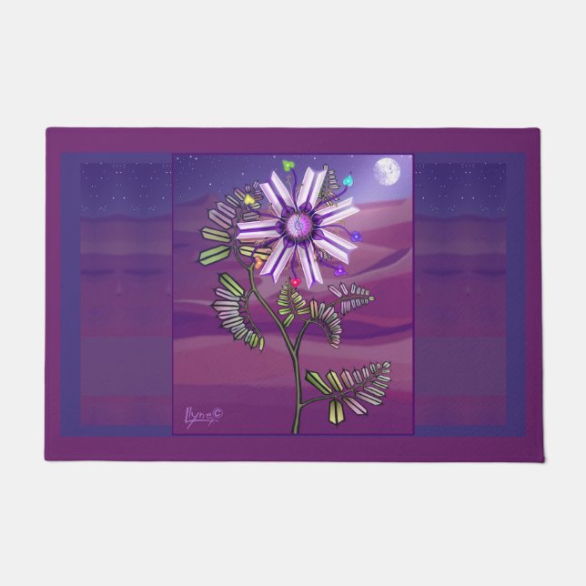 Blume im Wüstentürmatte Fußmatte (Vorderseite)