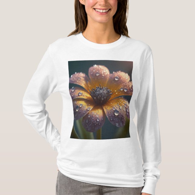 Blume Image" Full-Sleeve T - Shirt für Frauen (Vorderseite)