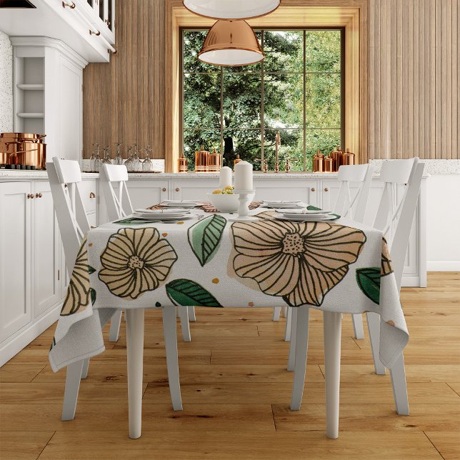 Blume in Aquarell und Tinte - Vintag Tischdecke (Von Creator hochgeladen)