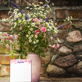 Blume in Aquarellfarbe lila Notizblock