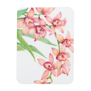 Blume in Aquarellfarbe Magnet