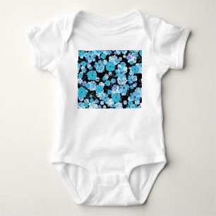 Blume in Aquarellfarben: Ein zartes Band Baby Strampler