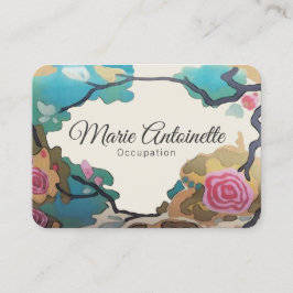 Blume in Aquarellfarben PAPIERE & GRÖSSE-OPTIONEN Visitenkarte