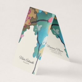 Blume in Aquarellfarben PAPIERE & GRÖSSENOPTIONEN Visitenkarten