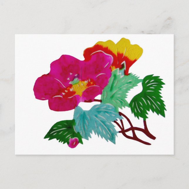 Blume in Asien Postkarte (Vorderseite)