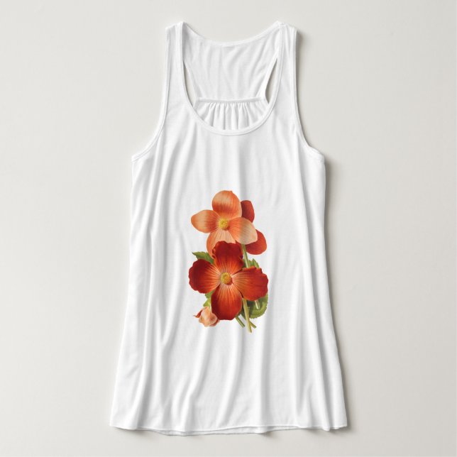 Blume in Begonia Tank Top (Design Vorderseite)
