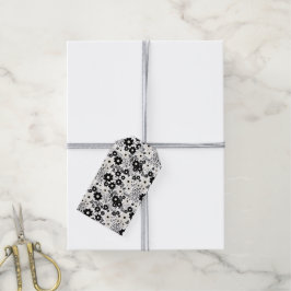 Blume in Beige und Schwarz Geschenkanhänger