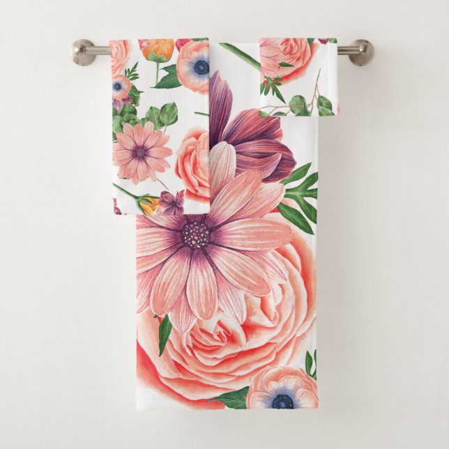 Blume in blassrosa badhandtuch set (Insitu)