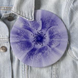 Blume in blau button