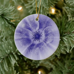 Blume in blau keramik ornament