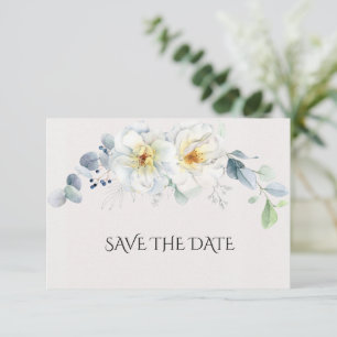 Blume in Blau und Weiß Save The Date