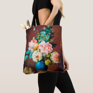 Blume in blauer Vase von Anne Vallayer