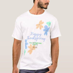 Blume in Blauorange T-Shirt