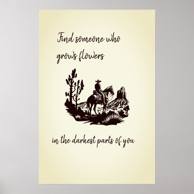 Blume in den dunkelsten Teilen von euch Poster (Vorne)