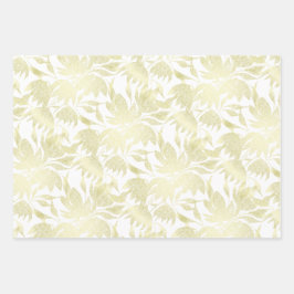 Blume in den Fachgebieten zeichnen sich durch gold Geschenkpapier Set