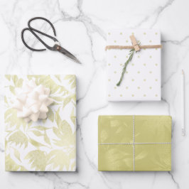 Blume in den Fachgebieten zeichnen sich durch gold Geschenkpapier Set