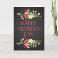 Blume in der Bloom Chalkboard Muttertagskarte