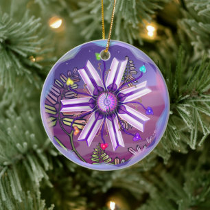 Blume in der Keramik der Wüste Ornament