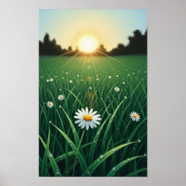 Blume in der Kunst der Sonnenmauer Poster