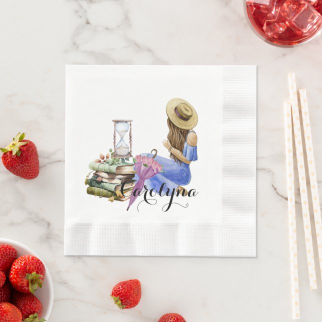 Blume in der Landwirtschaft personalisiert Serviette (Beispiel)