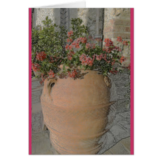 Blume in der toskanischen Terrakotta-Pflanze