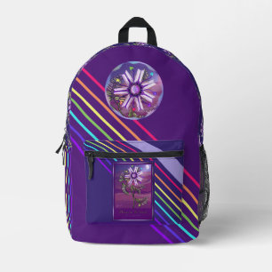 Blume in der Wüste Bedruckter Rucksack