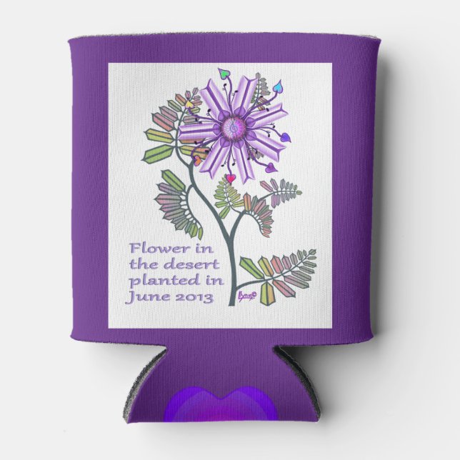 Blume in der Wüste kann kühler werden Dosenkühler (Vorderseite)