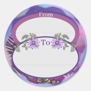 Blume in der Wüste klassischer Rundaufkleber Runder Aufkleber