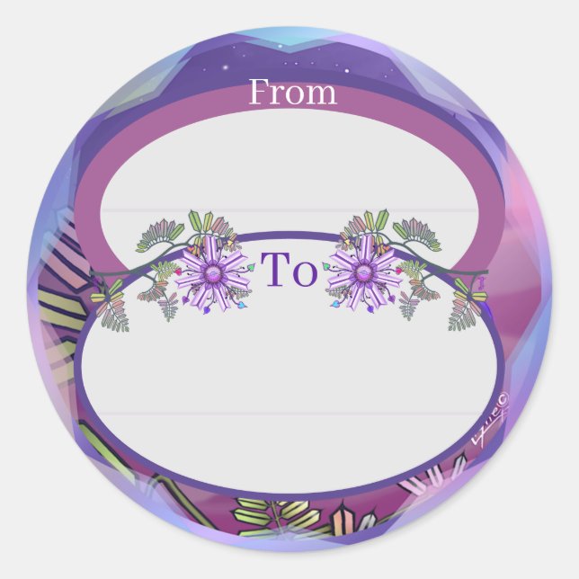 Blume in der Wüste klassischer Rundaufkleber Runder Aufkleber (Vorderseite)