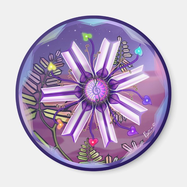 Blume in der Wüste Magnet (Vorne)