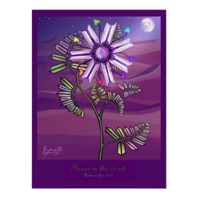 Blume in der Wüste Poster (Vorderseite)