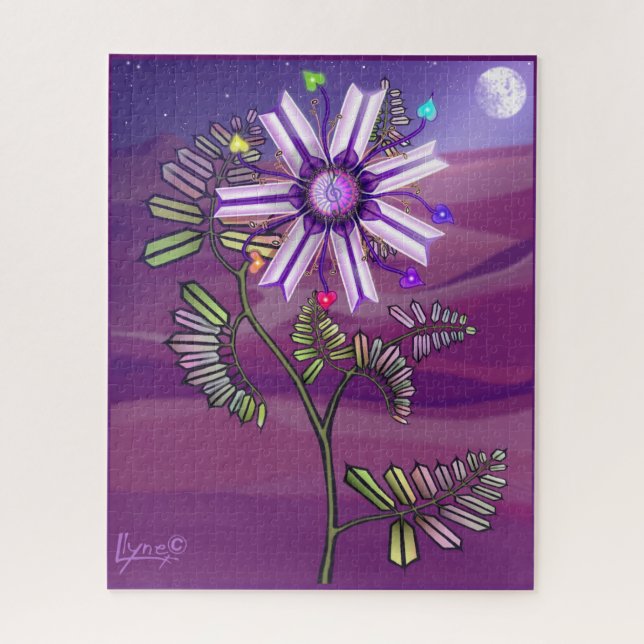 Blume in der Wüste Puzzle (Vertikal)