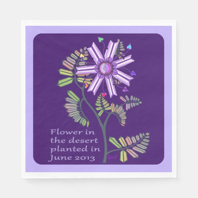 Blume in der Wüste Servietten (Vorderseite)