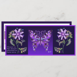 Blume in der Wüste und P Butterfly 31 Karte