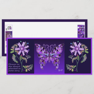 Blume in der Wüste und P Schmetterling 31 Karte