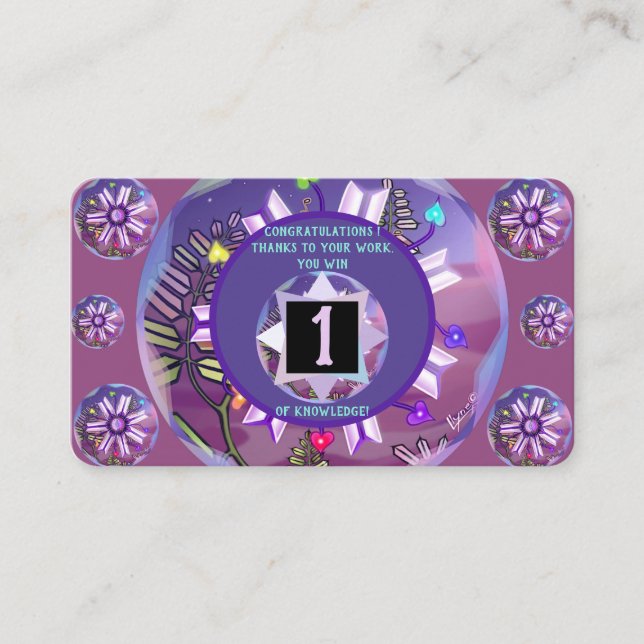 Blume in der Wüste Visitenkarte (Vorderseite)